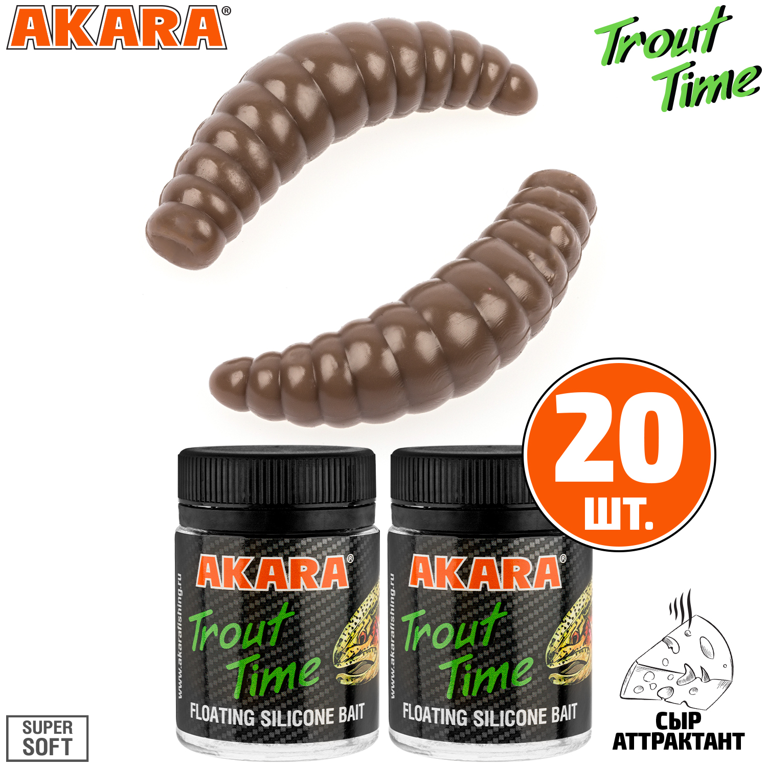 Силиконовая приманка Akara Trout Time MAGGOT 1,6 Cheese 458 (20 шт.), MAGGOT 1,6 Сыр
Силиконовая приманка Akara Trout Time MAGGOT 1,6 Cheese 458 (20 шт.), MAGGOT 1,6 Сыр