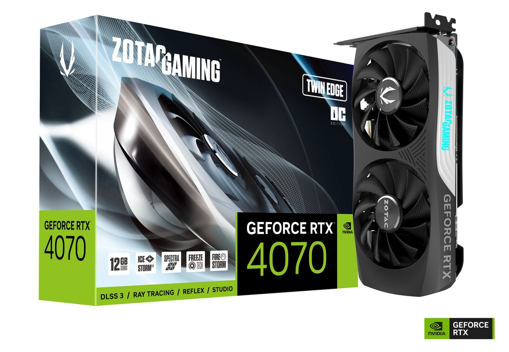 Видеокарта Zotac NVIDIA GeForce RTX 4070 Twin Edge OC GAMING (ZT-D40700H-10M), Черный, GeForce RTX 4070 TWIN EDGE OC Gaming
Видеокарта Zotac NVIDIA GeForce RTX 4070 Twin Edge OC GAMING (ZT-D40700H-10M), Черный, GeForce RTX 4070 TWIN EDGE OC Gaming