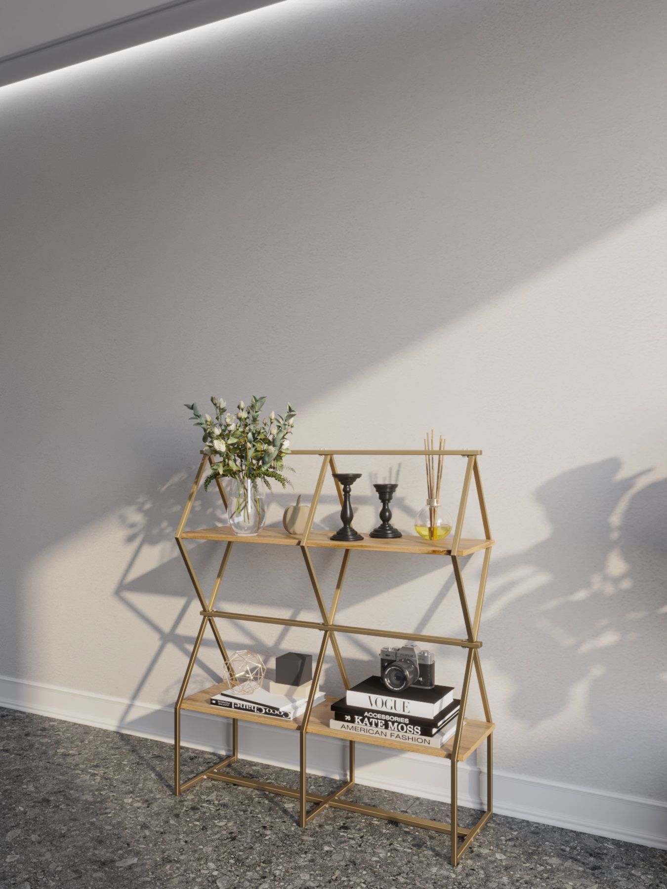Стеллаж KM LOFT Ромбо СтМ золотой/дуб вотан лофт для дома в гостинную перегородка, Золотистый, KM56
Стеллаж KM LOFT Ромбо СтМ золотой/дуб вотан лофт для дома в гостинную перегородка, Золотистый, KM56