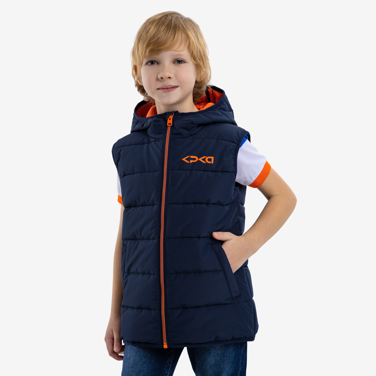 фото Жилет детский kapika jkbcv03, синий, 116
