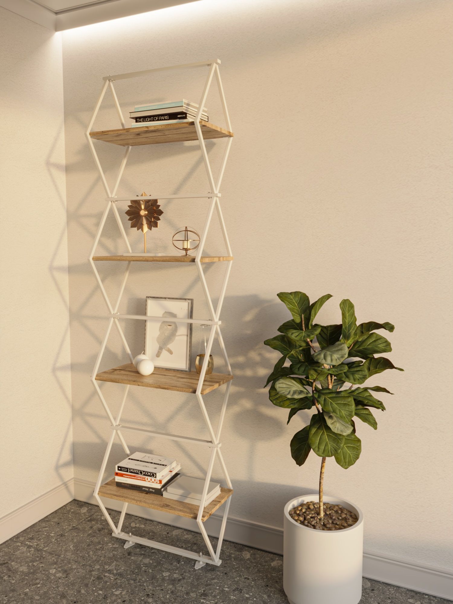 Стеллаж KM LOFT Ромбо Слим белый/дуб вотан лофт для дома в гостинную перегородка, KM14
Стеллаж KM LOFT Ромбо Слим белый/дуб вотан лофт для дома в гостинную перегородка, KM14