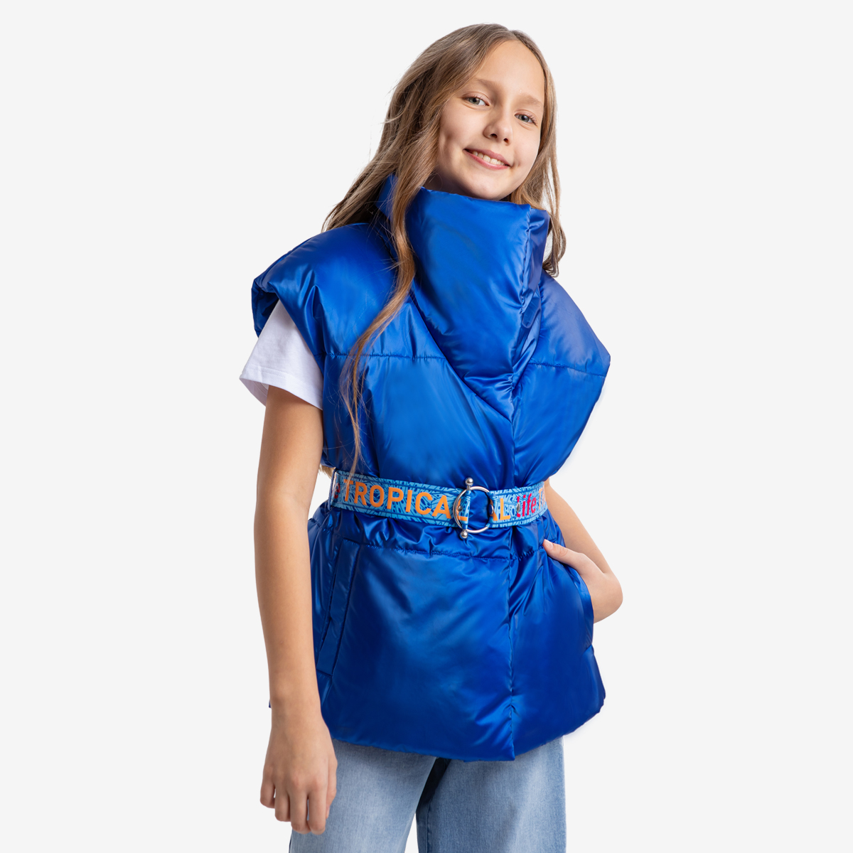 фото Жилет детский kapika jjgcv02, синий, 152