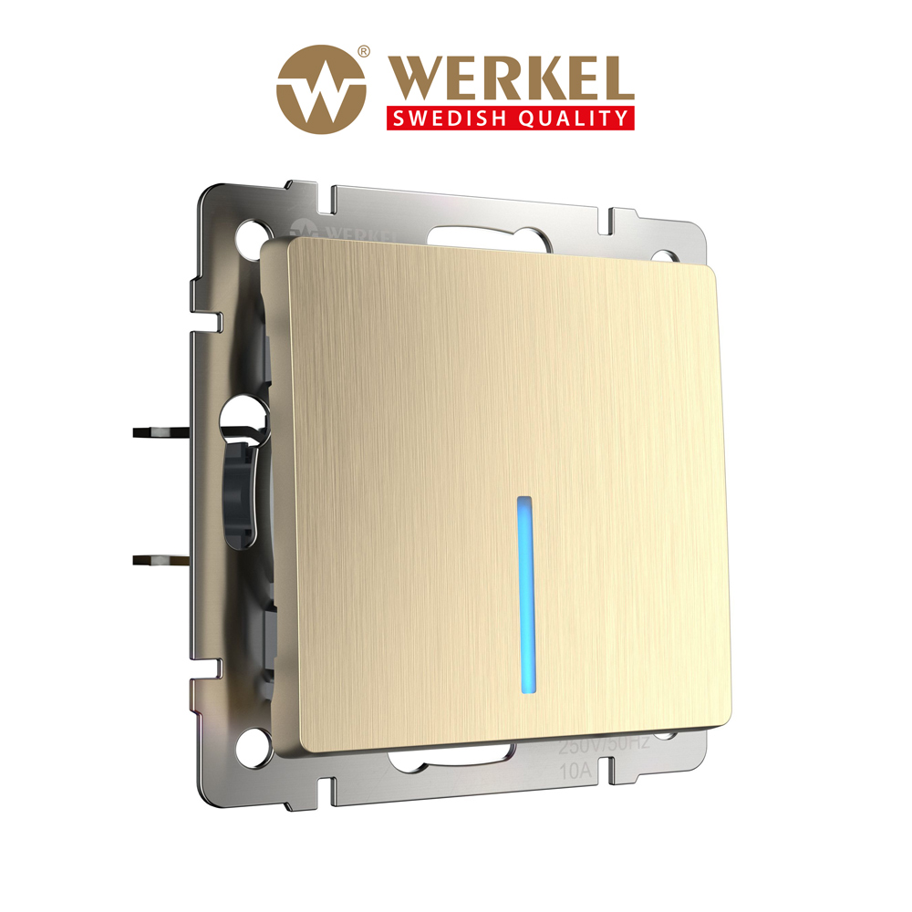 Встраиваемый одноклавишный выключатель Werkel W1110110 шампань рифленый с подсветкой 10 А, Золотистый, Выключатель одноклавишный с подсветкой
Встраиваемый одноклавишный выключатель Werkel W1110110 шампань рифленый с подсветкой 10 А, Золотистый, Выключатель одноклавишный с подсветкой