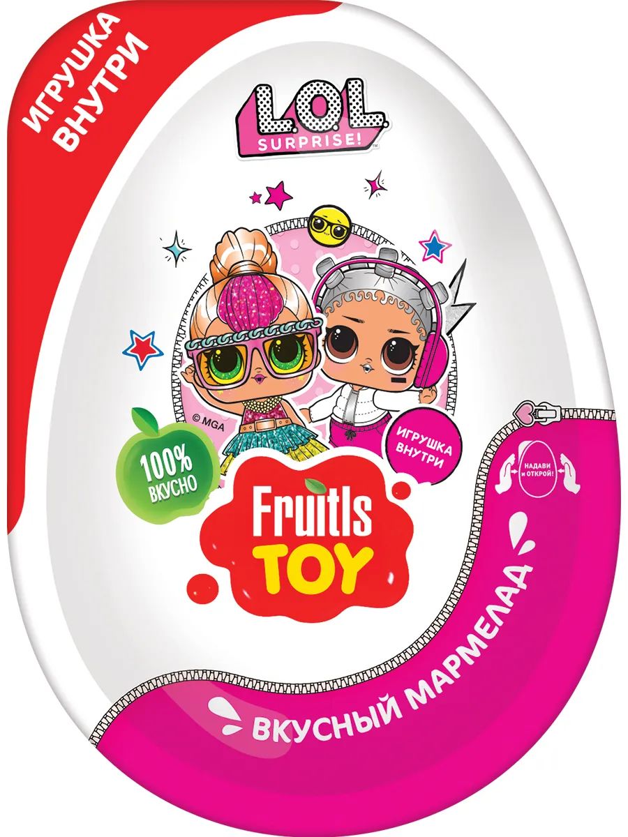 Мармелад Конфитрейд Fruitls Maxi L.O.L. Surprise фруктовый с игрушкой 10 г в ассортименте
Мармелад Конфитрейд Fruitls Maxi L.O.L. Surprise фруктовый с игрушкой 10 г в ассортименте