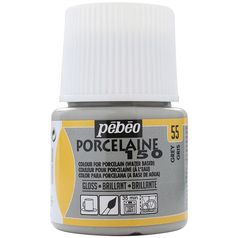 Краска по фарфору и керамике Pebeo под обжиг глянцевая Porcelaine 150, цвет: серый
Краска по фарфору и керамике Pebeo под обжиг глянцевая Porcelaine 150, цвет: серый
