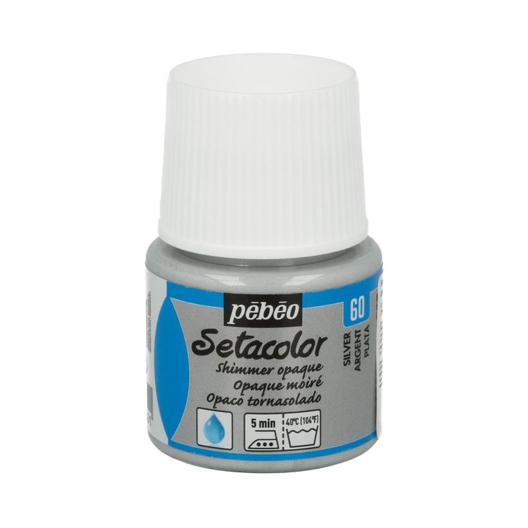 Краска для темных и светлых тканей Pebeo мерцающая Setacolor, цвет: под серебро, 45 мл
Краска для темных и светлых тканей Pebeo мерцающая Setacolor, цвет: под серебро, 45 мл