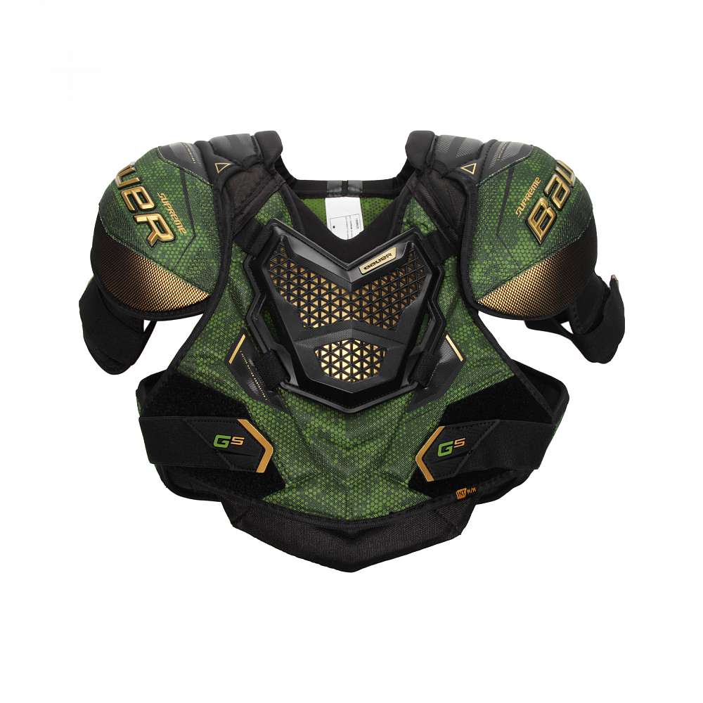 фото Нагрудник хокейный bauer supreme gs s21 int, black, green, m