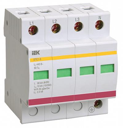 Ограничитель импульсных перенапряжений ОПС1-C 4Р In=20kA Un=400B Im=40kA (MOP20-4-C/MOP10-, 3910713
Ограничитель импульсных перенапряжений ОПС1-C 4Р In=20kA Un=400B Im=40kA (MOP20-4-C/MOP10-, 3910713