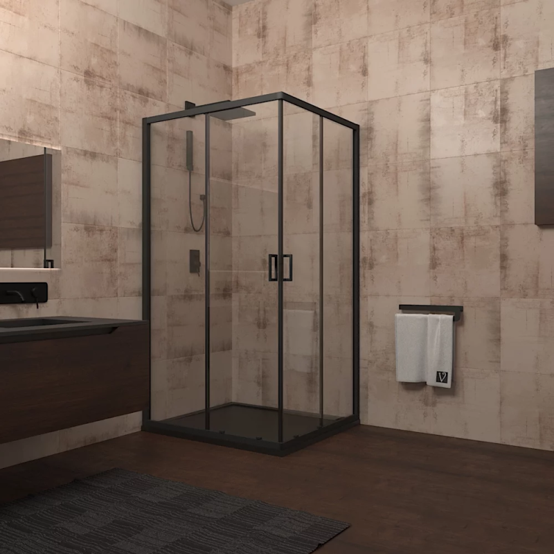 Душевой уголок Veconi Rovigo RV-13 90x90x195, профиль чёрный матовый, стекло прозрачное
Душевой уголок Veconi Rovigo RV-13 90x90x195, профиль чёрный матовый, стекло прозрачное