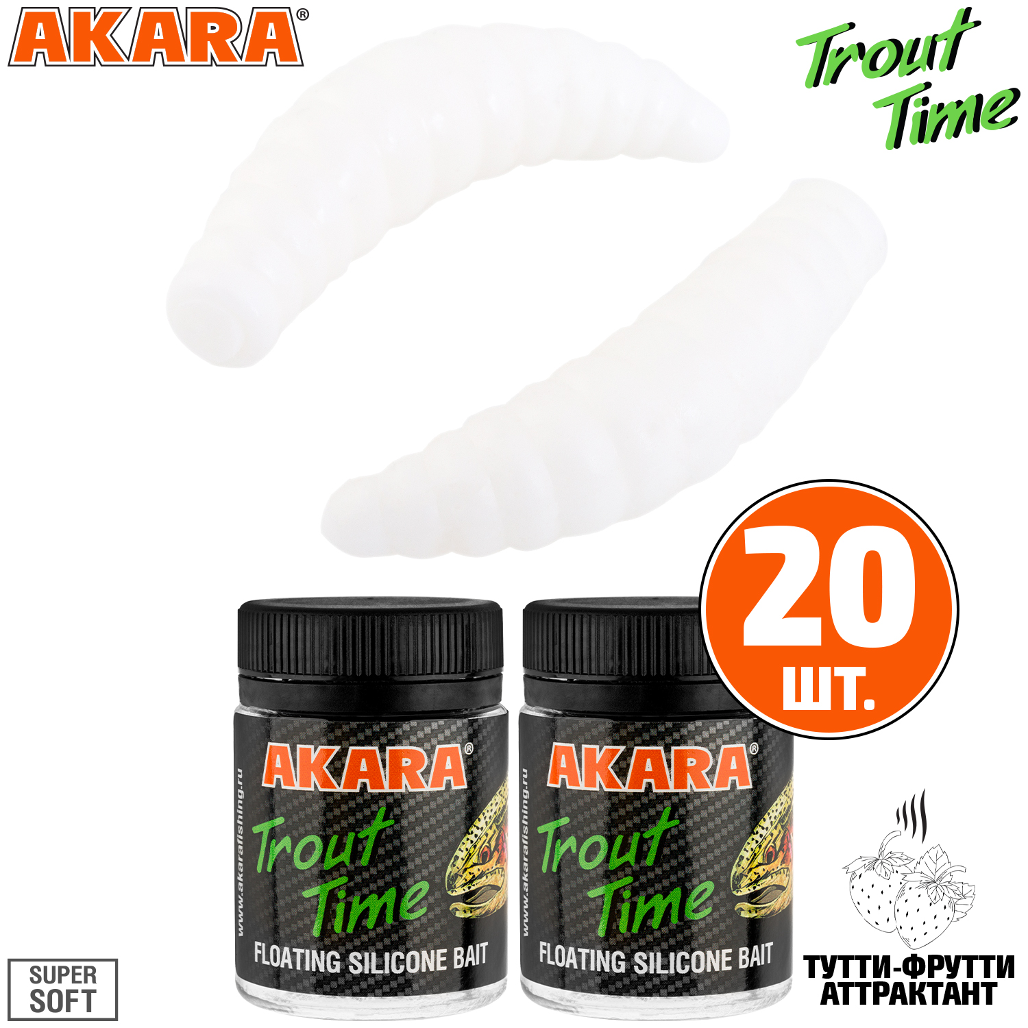 Силиконовая приманка Akara Trout Time MAGGOT 1,6 02T, Tu-Frutti (20 шт.), MAGGOT 1,6 Тутти-Фрутти
Силиконовая приманка Akara Trout Time MAGGOT 1,6 02T, Tu-Frutti (20 шт.), MAGGOT 1,6 Тутти-Фрутти
