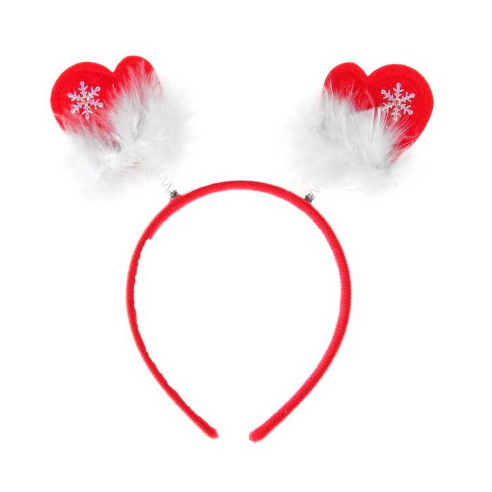 фото Карнавальный ободок «варежки», с белым пухом, цвета микс nobrand