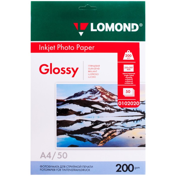 Фотобумага для струйной печати А4 LOMOND, блок 200 г/м, 50 листов, глянцевая, односторонн, Белый
Фотобумага для струйной печати А4 LOMOND, блок 200 г/м, 50 листов, глянцевая, односторонн, Белый