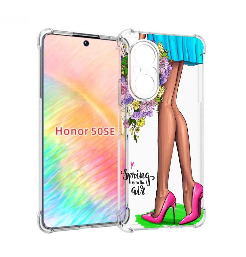 Чехол бампер MyPads Весна-в-воздухе женский для Honor 50 SE прот, Прозрачный, Tocco 
Чехол бампер MyPads Весна-в-воздухе женский для Honor 50 SE прот, Прозрачный, Tocco
