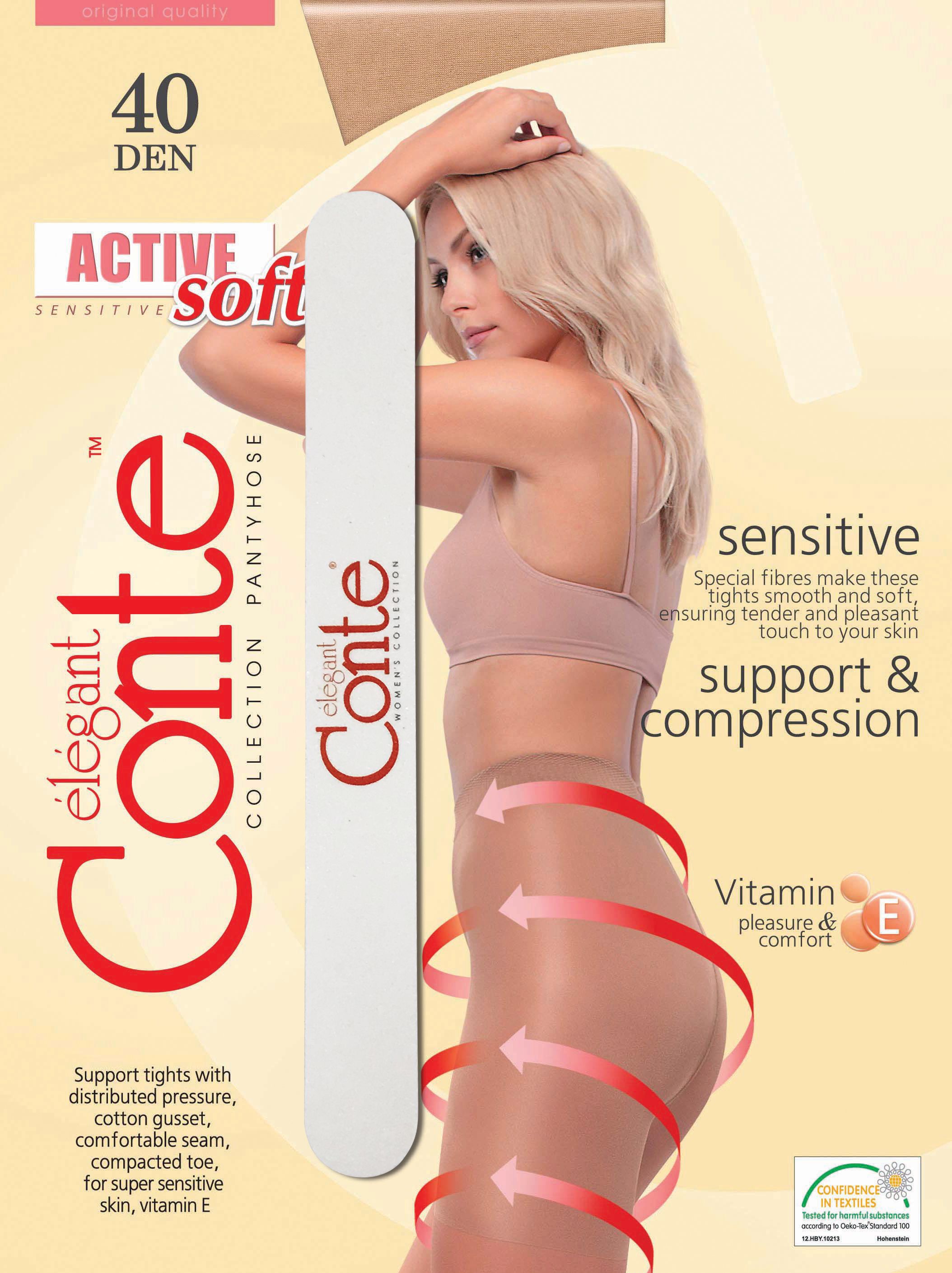 Колготки женские Conte ACTIVE SOFT 40 (с пилочкой для ногтей) бежевые 3, Бежевый, ACTIVE SOFT 40 (с пилочкой для ногтей)
Колготки женские Conte ACTIVE SOFT 40 (с пилочкой для ногтей) бежевые 3, Бежевый, ACTIVE SOFT 40 (с пилочкой для ногтей)