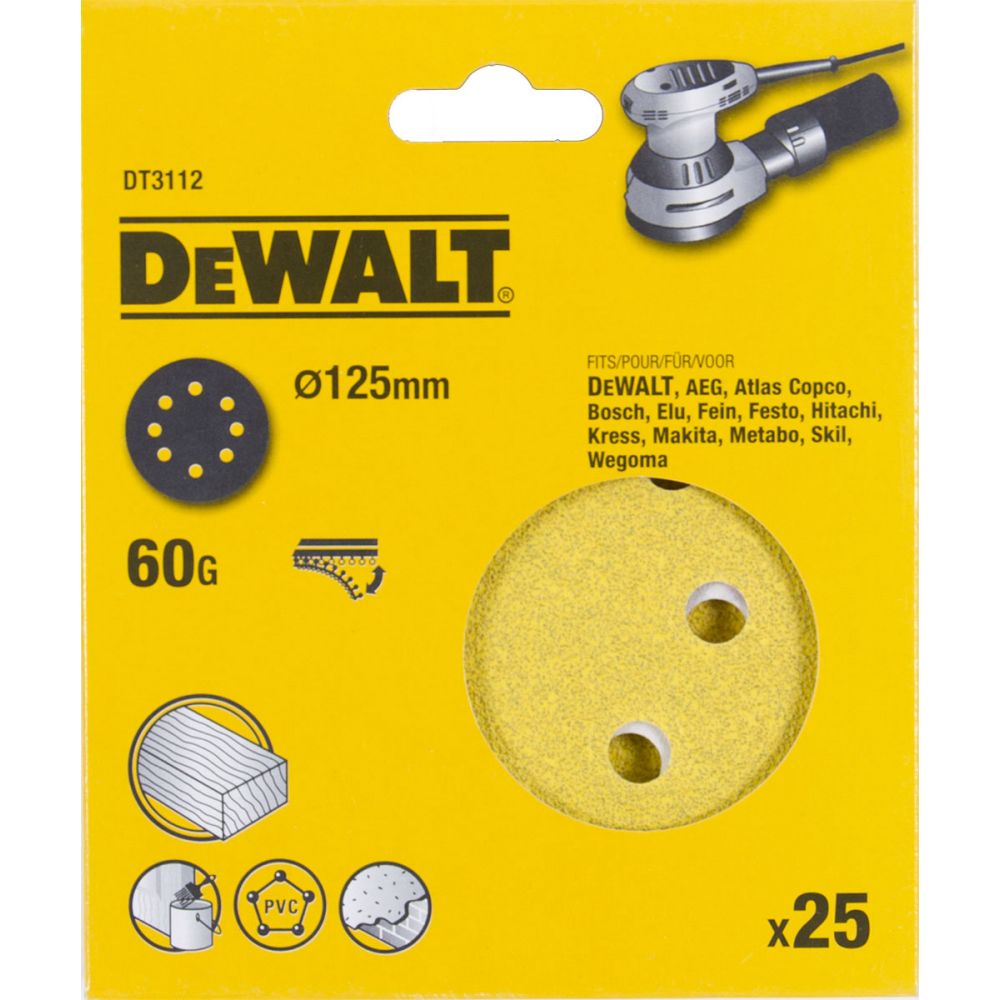 Круг шлифовальный универсальный для эксцентриковых шлифмашин DeWALT DT3112-QZ, DT3112-QZ
Круг шлифовальный универсальный для эксцентриковых шлифмашин DeWALT DT3112-QZ, DT3112-QZ