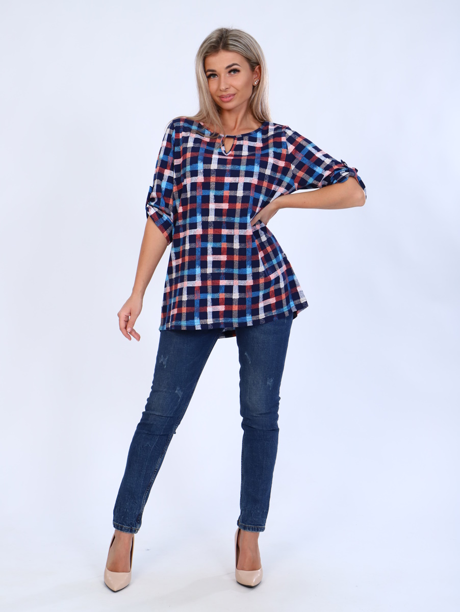 Блуза женская New Life jersey 109-206-1 разноцветная 54 RU, 109 
Блуза женская New Life jersey 109-206-1 разноцветная 54 RU, 109