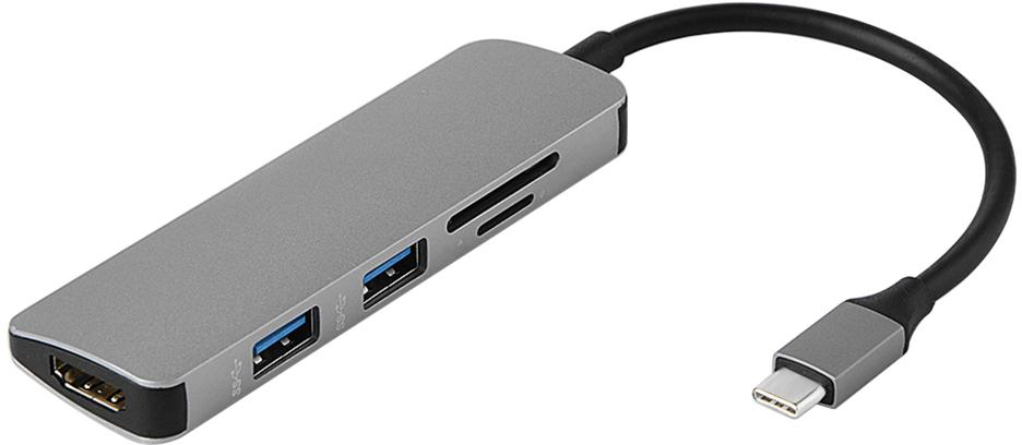 Адаптер-переходник GSMIN для внешних устройств Type-C/HDMI - 2USB 3.0 - SD - Micro SD Grey
Адаптер-переходник GSMIN для внешних устройств Type-C/HDMI - 2USB 3.0 - SD - Micro SD Grey