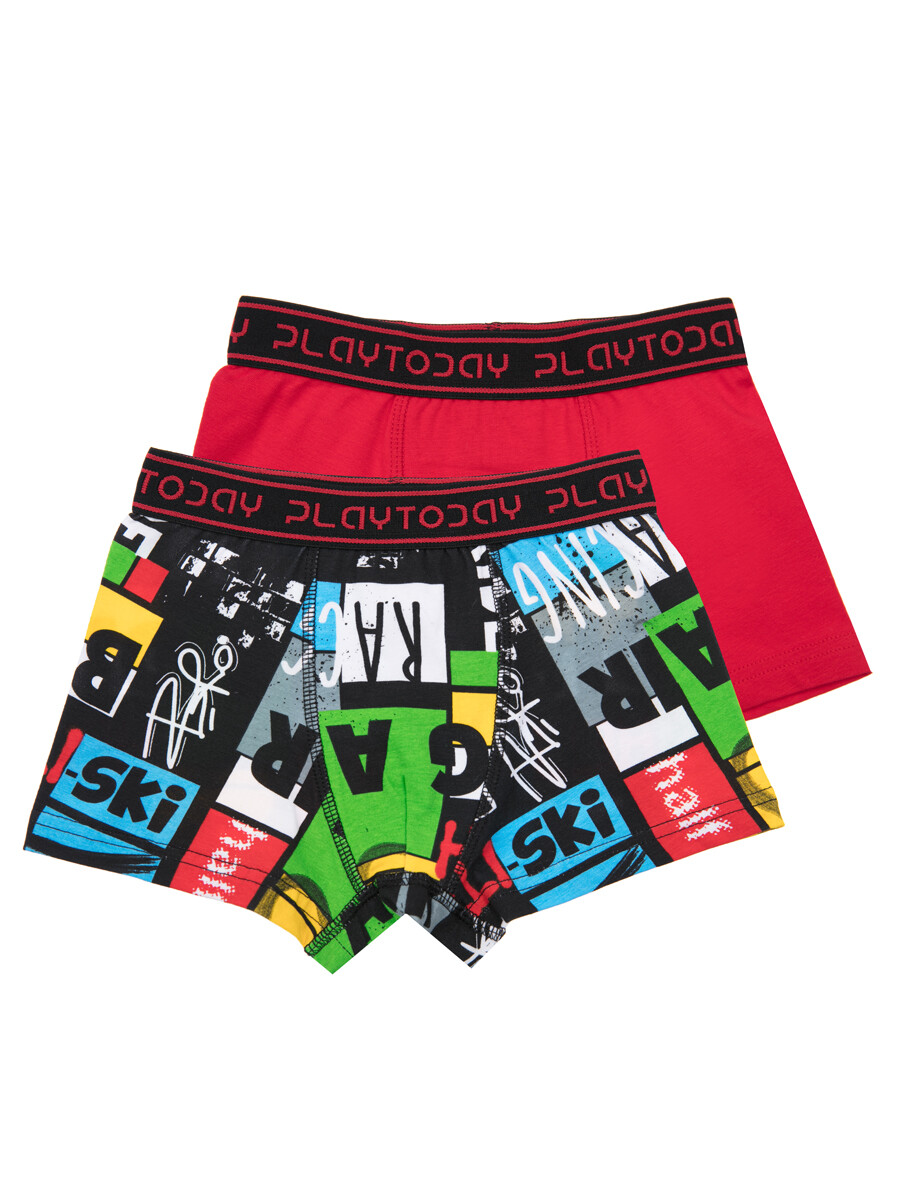 Трусы-боксеры PlayToday 32212504 2шт. цв. красный, разноцветный р. 122-128, GRAFFITI kids boys
Трусы-боксеры PlayToday 32212504 2шт. цв. красный, разноцветный р. 122-128, GRAFFITI kids boys