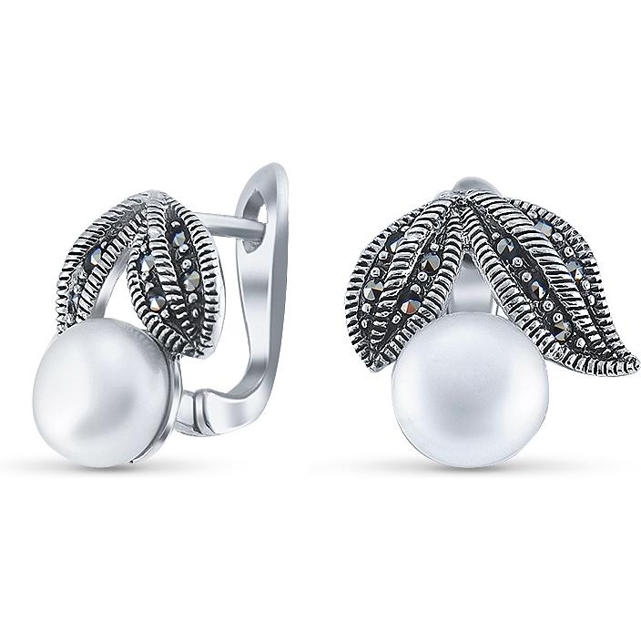 Серьги женские из серебра Silver Wings 220010-318a-39, жемчуг/марказит, 220010-318a-39
Серьги женские из серебра Silver Wings 220010-318a-39, жемчуг/марказит, 220010-318a-39