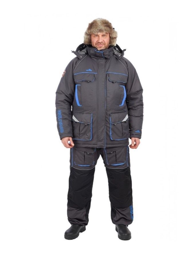 Костюм для рыбалки мужской зимний Grayling Камчатка, темный графит,синий, 48-50 170-176, Серый, ЕР-00010722 
Костюм для рыбалки мужской зимний Grayling Камчатка, темный графит,синий, 48-50 170-176, Серый, ЕР-00010722