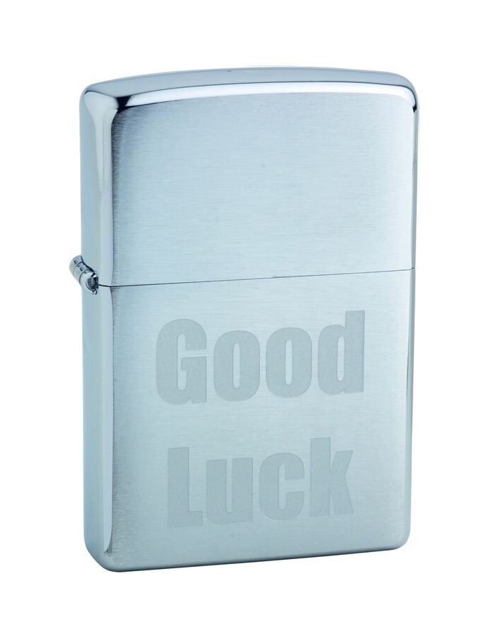 Зажигалка ZIPPO Good Luck, с покрытием Brushed Chrome, латунь/сталь, серебристая, матовая, Серебристый, Good Luck
Зажигалка ZIPPO Good Luck, с покрытием Brushed Chrome, латунь/сталь, серебристая, матовая, Серебристый, Good Luck