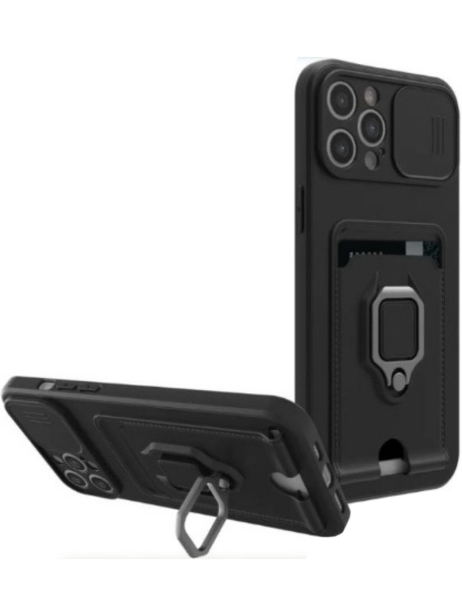 Противоударный чехол на Apple iPhone 13 Pro Max с защитой камеры и карманом черный, 732247313
Противоударный чехол на Apple iPhone 13 Pro Max с защитой камеры и карманом черный, 732247313