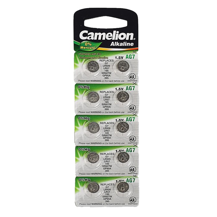 Батарейка алкалиновая Camelion Mercury Free, AG7 (395, LR926)-10BL, 1.5В, блистер, 10 шт.
Батарейка алкалиновая Camelion Mercury Free, AG7 (395, LR926)-10BL, 1.5В, блистер, 10 шт.