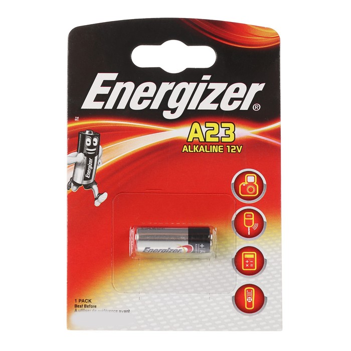 Батарейка алкалиновая Energizer, А23 (Е23А, GP23A, LRV08, MN21, V23GA)-1BL, блистер, 1шт.
Батарейка алкалиновая Energizer, А23 (Е23А, GP23A, LRV08, MN21, V23GA)-1BL, блистер, 1шт.
