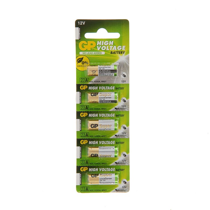 Батарейка алкалиновая GP Mercury Free, А23 (23AF, V23GA, MN21)-5BL, 12В, блистер, 5 шт.
Батарейка алкалиновая GP Mercury Free, А23 (23AF, V23GA, MN21)-5BL, 12В, блистер, 5 шт.