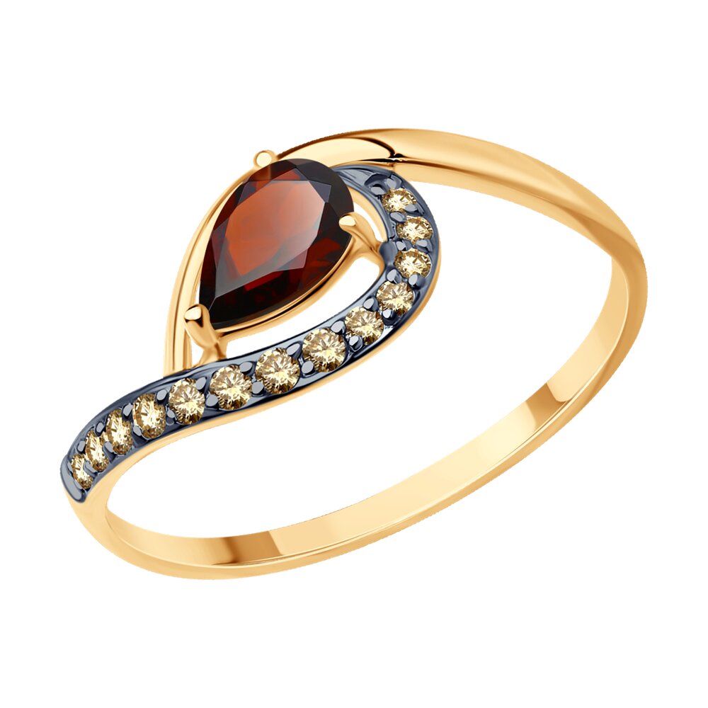 Кольцо из красного золота с фианитом/гранатом р. , Diamant 51-310-01703-2, 51-310-01703-2
Кольцо из красного золота с фианитом/гранатом р. , Diamant 51-310-01703-2, 51-310-01703-2