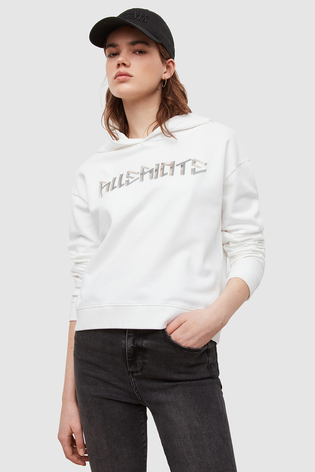 Толстовка женская Allsaints WG163W белая 8, Белый, WG163W