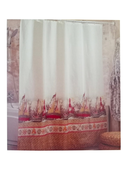 Штора для ванной комнаты без колец Miranda 180*200 см. Водонепроницаемая. Корабли, Турецкие шторы для ванной SMIT
Штора для ванной комнаты без колец Miranda 180*200 см. Водонепроницаемая. Корабли, Турецкие шторы для ванной SMIT