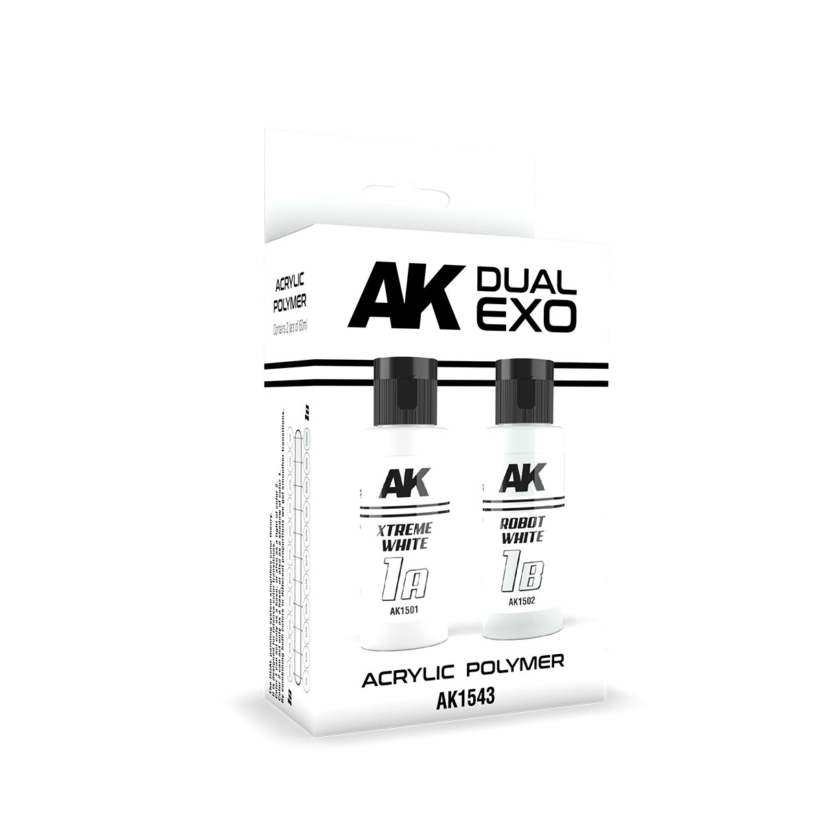 Набор красок AK Interactive Dual Exo - 1A экстремально белый 1B роботический белый AK15
Набор красок AK Interactive Dual Exo - 1A экстремально белый 1B роботический белый AK15