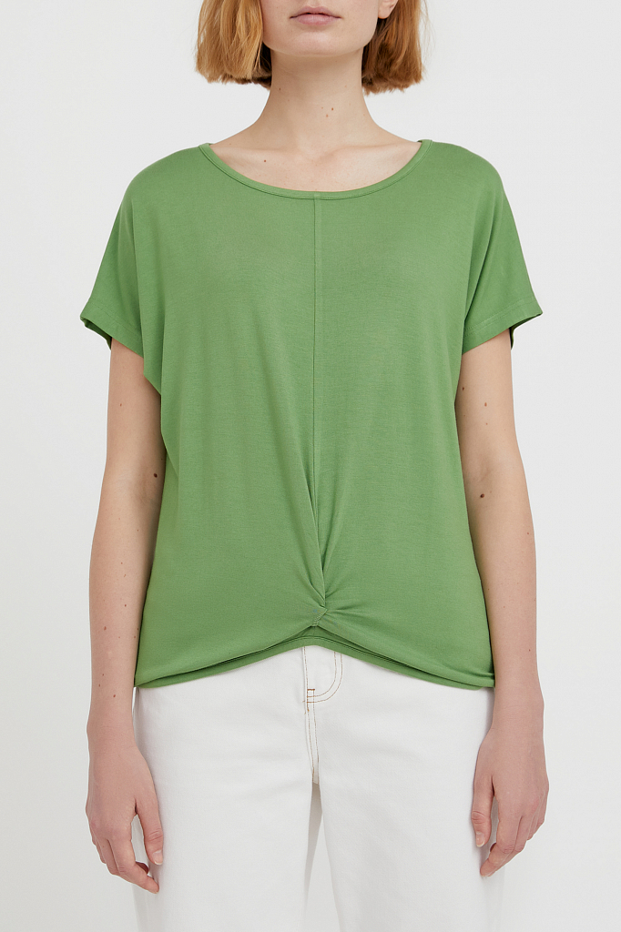 фото Футболка женская finn flare s21-11089 зеленая s