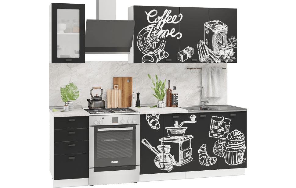 Интерьер-центр Комплект кухни Чикаго Coffe Time 1,8 м №9 Шагрень черная coffe time/шагрень, НФ-00002014_000024907
Интерьер-центр Комплект кухни Чикаго Coffe Time 1,8 м №9 Шагрень черная coffe time/шагрень, НФ-00002014_000024907