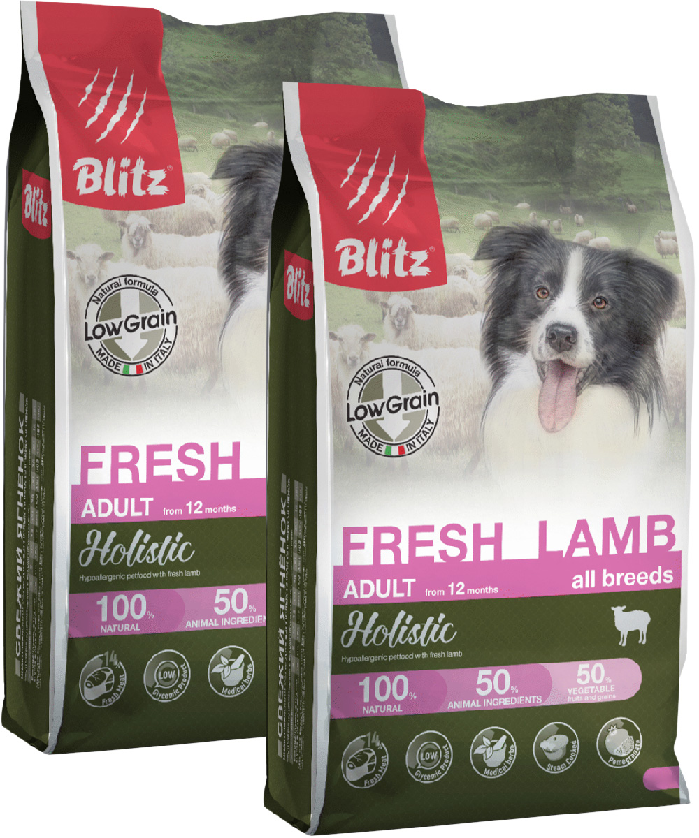 BLITZ BLITZ HOLISTIC LOW-GRAIN ADULT FRESH LAMB низкозерновой для взрослых собак всех поро
BLITZ BLITZ HOLISTIC LOW-GRAIN ADULT FRESH LAMB низкозерновой для взрослых собак всех поро