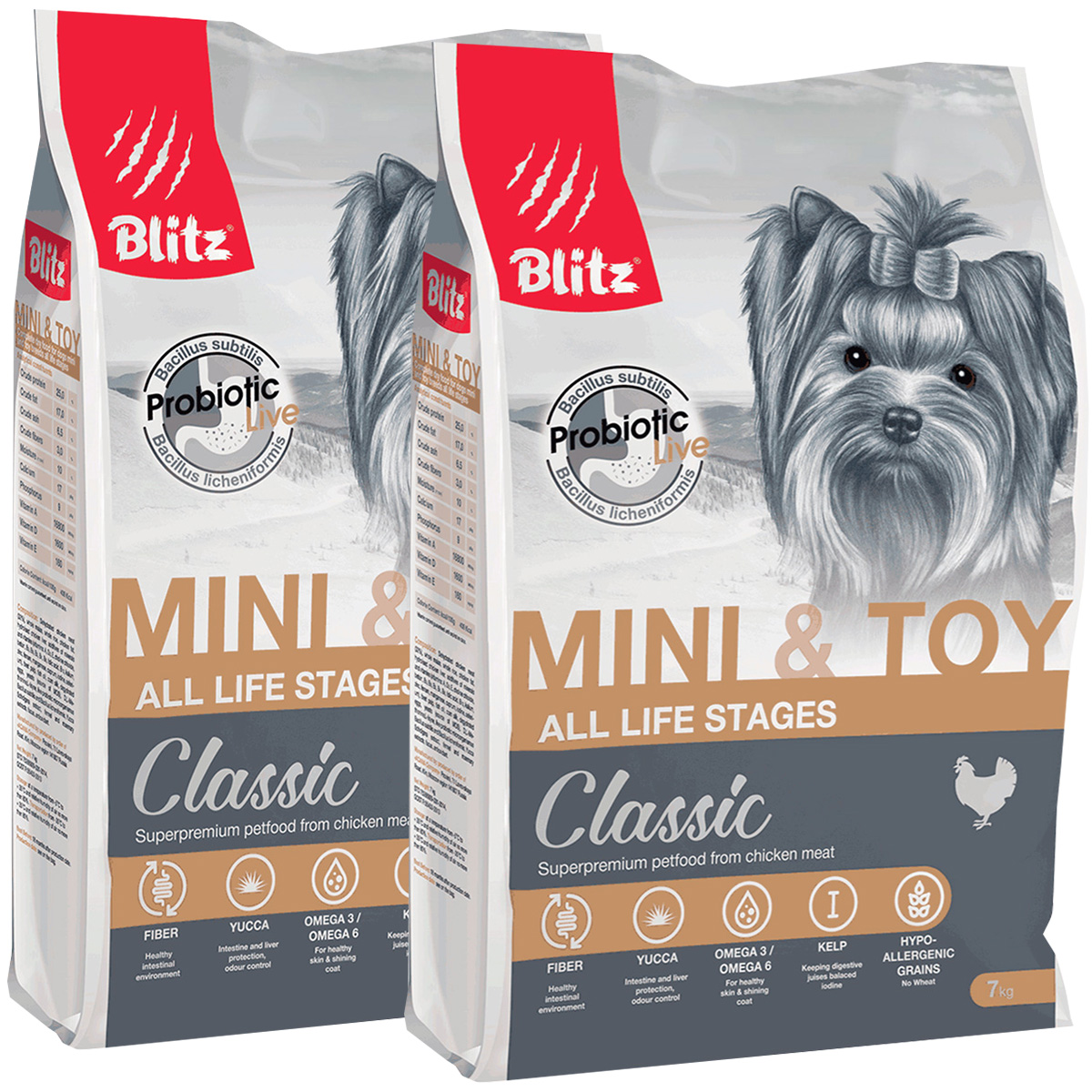 BLITZ BLITZ CLASSIC ADULT MINI & TOY BREEDS CHICKEN для взрослых собак маленьких пород (7
BLITZ BLITZ CLASSIC ADULT MINI & TOY BREEDS CHICKEN для взрослых собак маленьких пород (7