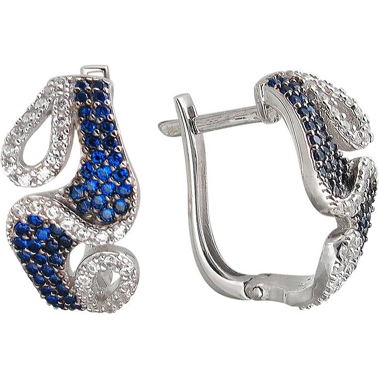 Серьги женские из серебра Эстет 01С2511570ЧР-1, фианит 
Серьги женские из серебра Эстет 01С2511570ЧР-1, фианит