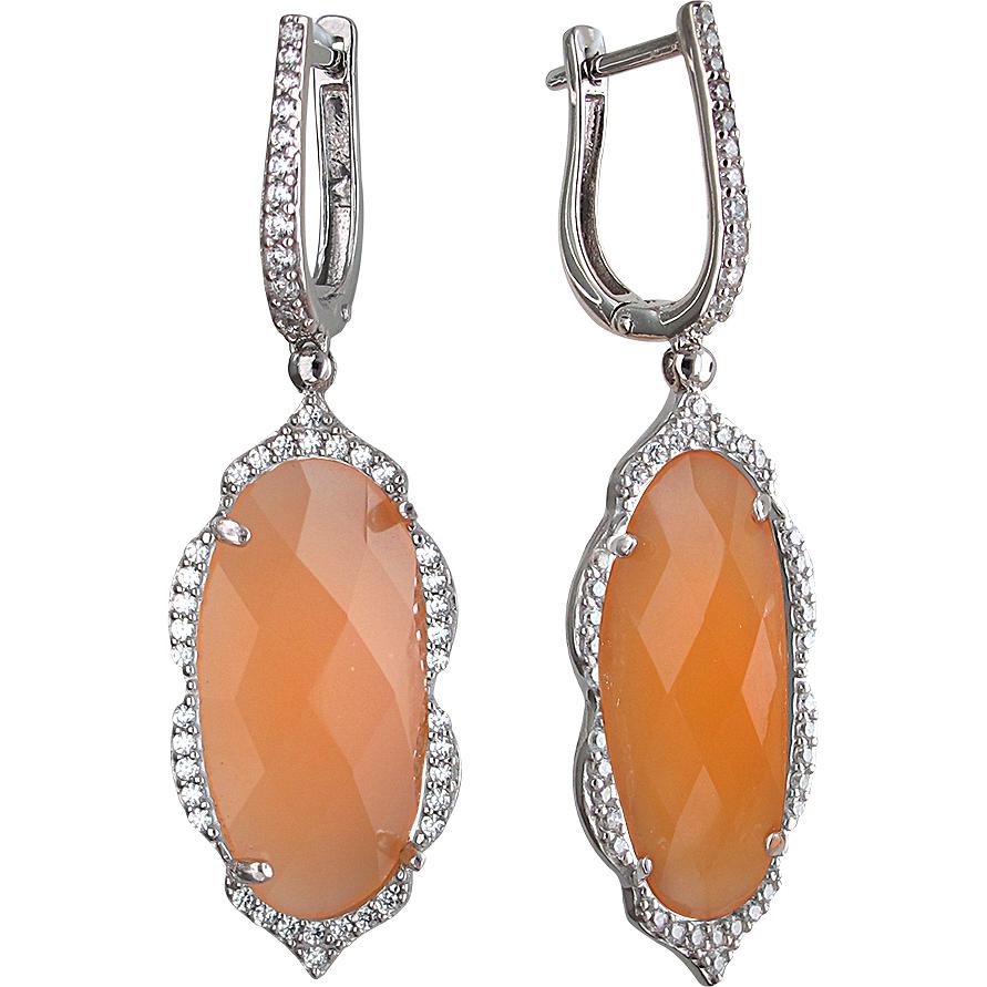 Серьги женские из серебра Эстет 01С4510678-16, агат/фианит, 01С4510678-16 
Серьги женские из серебра Эстет 01С4510678-16, агат/фианит, 01С4510678-16