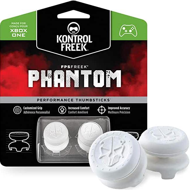 фото Накладки на стики для геймпада phantom \ 8 (2 шт) белый (xbox one) kontrolfreek