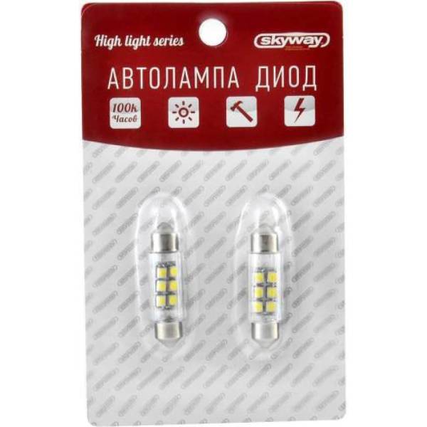 Автолампа диод SKYWAY T11C5W 12V 6 SMD блистер c цоколем 39мм 1-контактная белая S08201176
Автолампа диод SKYWAY T11C5W 12V 6 SMD блистер c цоколем 39мм 1-контактная белая S08201176