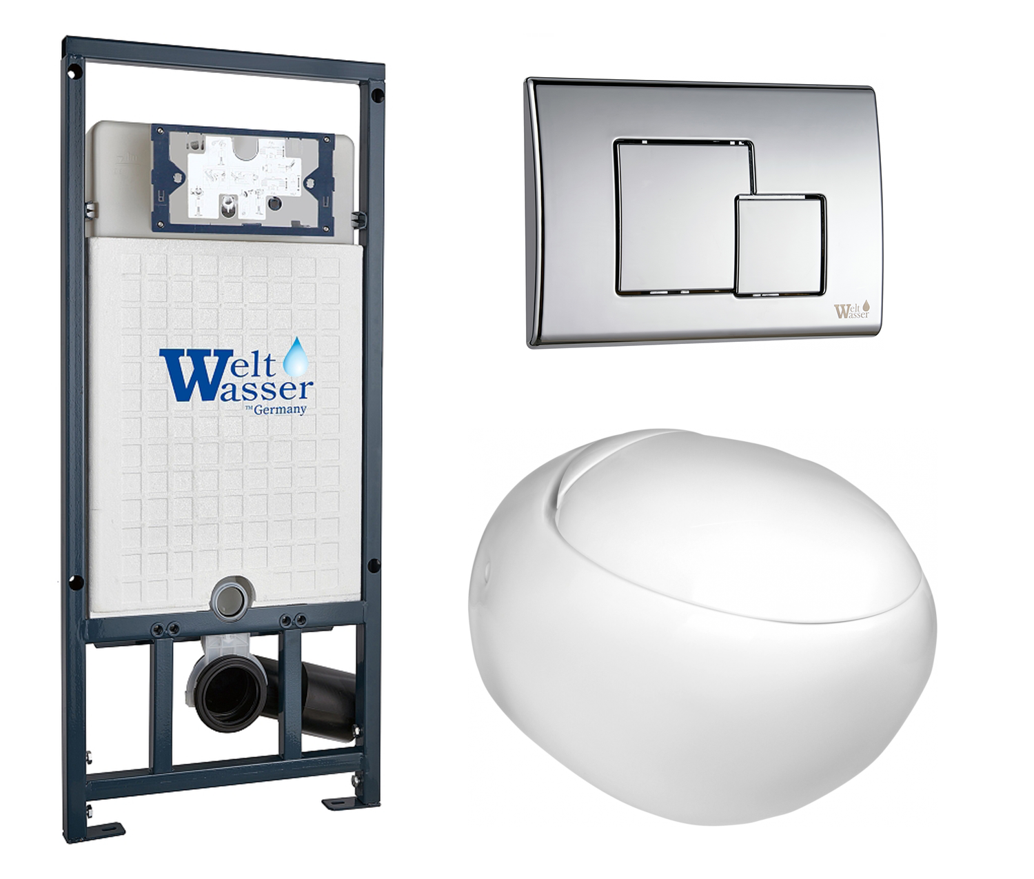 Комплект: инсталляция WeltWasser Marberg 507 + унитаз Jeckenbach с кнопкой хром, 542383
Комплект: инсталляция WeltWasser Marberg 507 + унитаз Jeckenbach с кнопкой хром, 542383