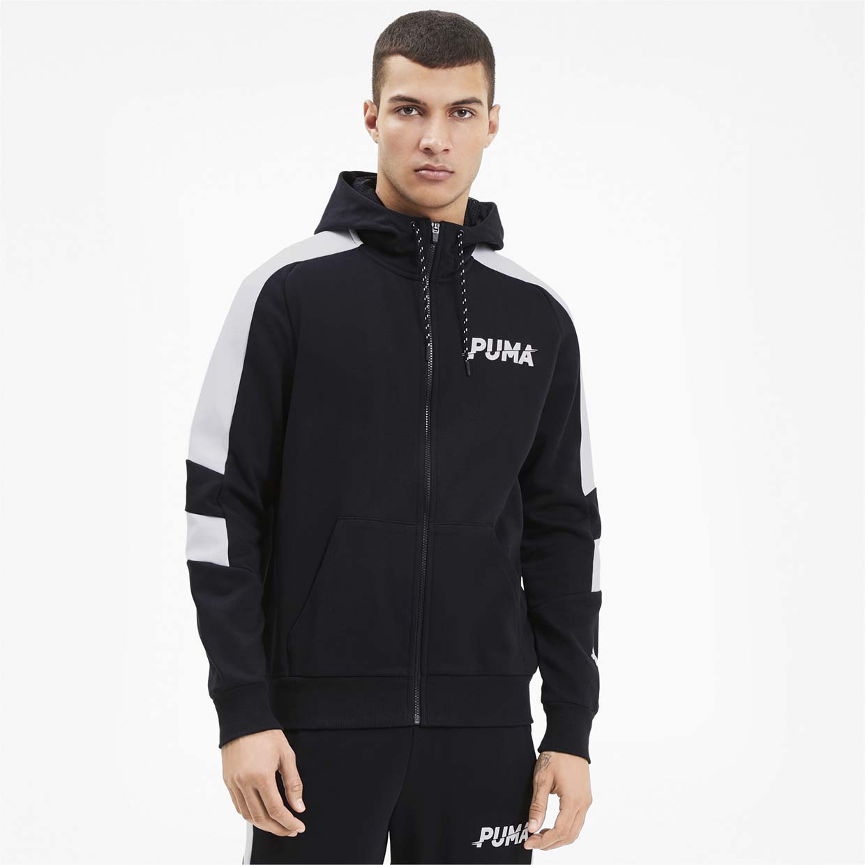 фото Толстовка мужская puma modern sports fz hoodie fl черная xs