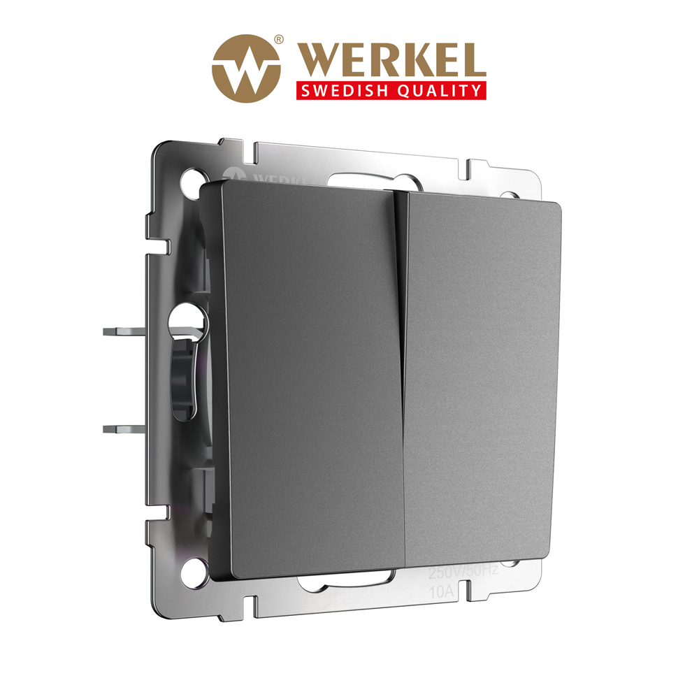 Встраиваемый двухклавишный выключатель Werkel W1120064 графит матовый, Серый, Выключатель двухклавишный
Встраиваемый двухклавишный выключатель Werkel W1120064 графит матовый, Серый, Выключатель двухклавишный