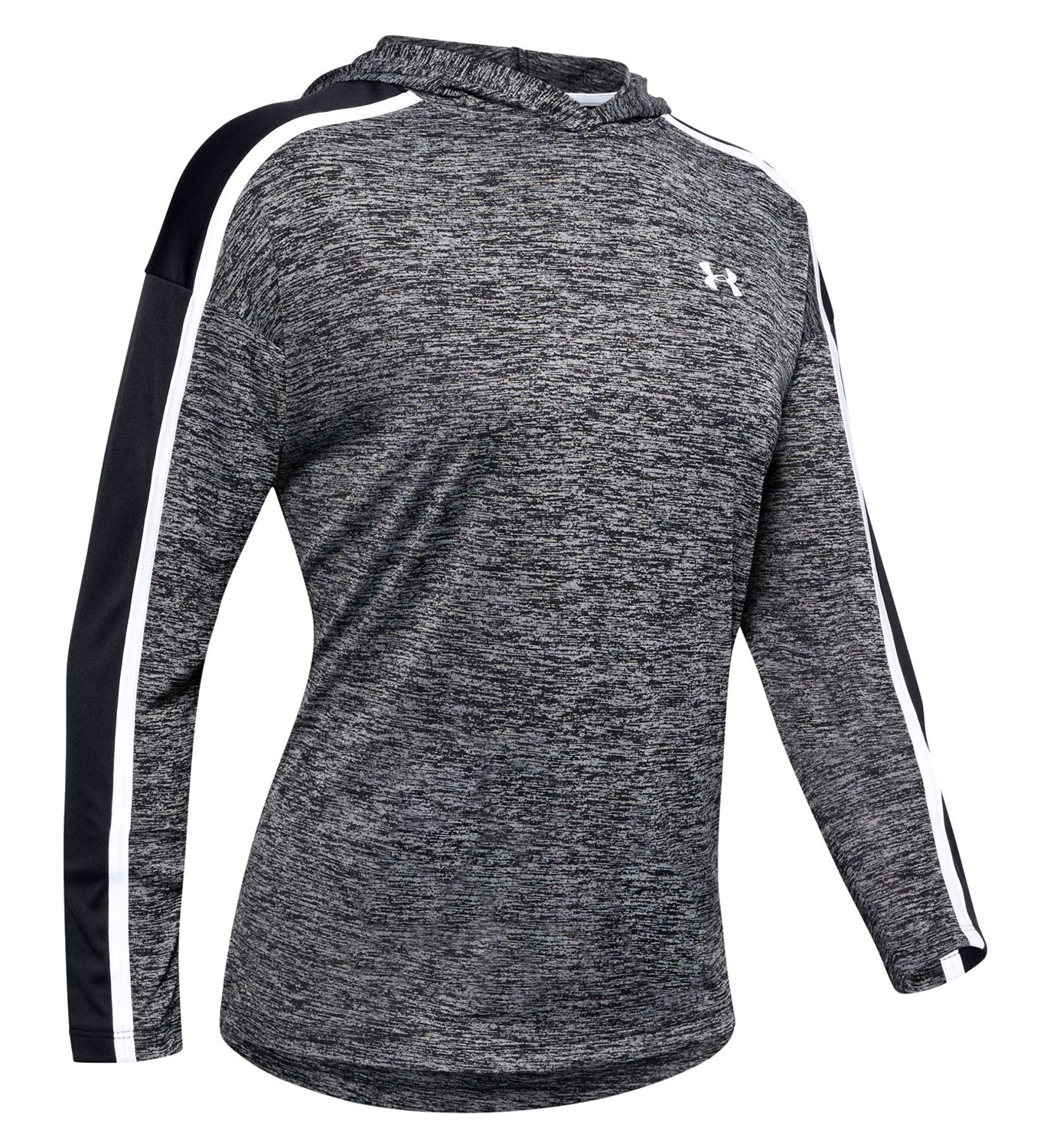 фото Лонгслив женский under armour tech twist graphic hoodie черный xs