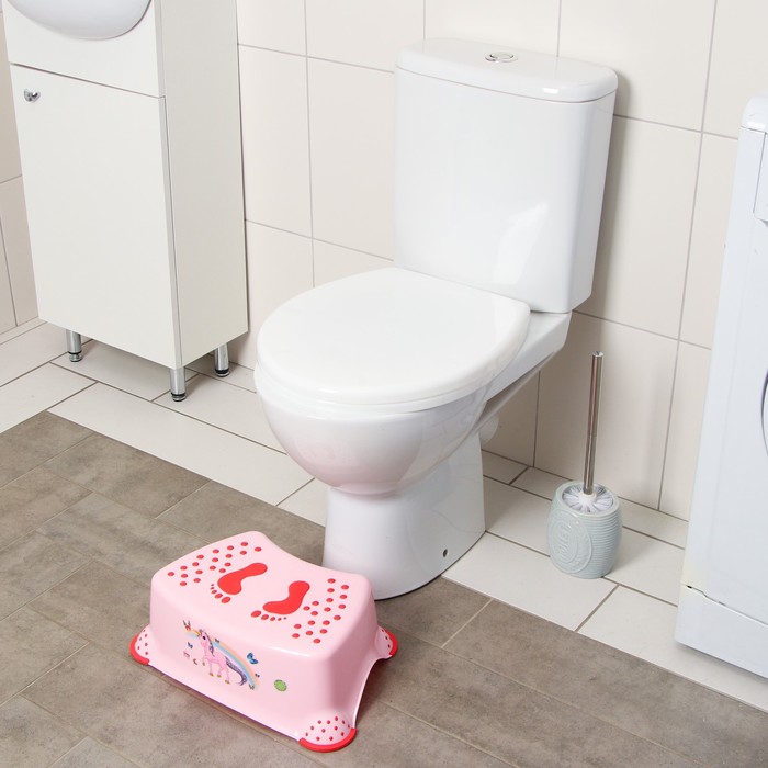 фото Подставка детская с антискользящими ножками, цвет розовый elf-plast