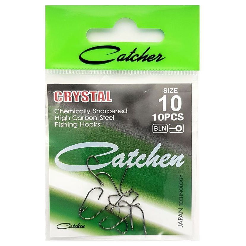 Одинарные крючки Catcher кристалл №10 BN, с колечком, прямое острие, с бородкой, Черный, CRYSTAL
Одинарные крючки Catcher кристалл №10 BN, с колечком, прямое острие, с бородкой, Черный, CRYSTAL