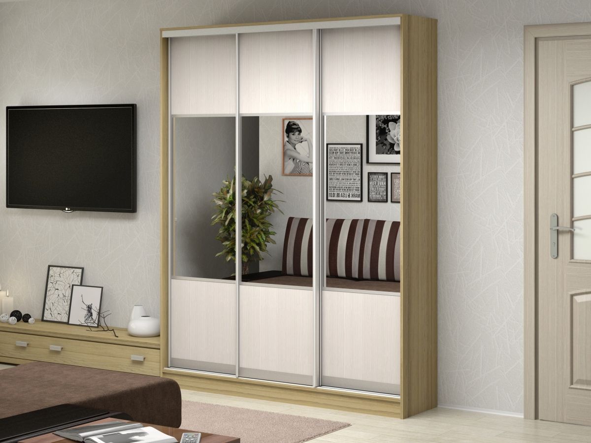 Шкаф-купе Антонио-3.1 Дуб сонома для одежды с зеркалом трёхдверный 170x260x60 Мегамебель, Бежевый, Антонио-3.1
Шкаф-купе Антонио-3.1 Дуб сонома для одежды с зеркалом трёхдверный 170x260x60 Мегамебель, Бежевый, Антонио-3.1