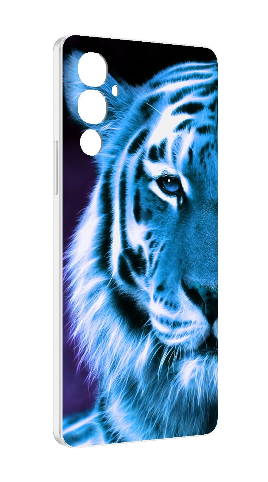 Чехол MyPads Половина-тигра мужской для Tecno Pova 4, Прозрачный, Tocco 
Чехол MyPads Половина-тигра мужской для Tecno Pova 4, Прозрачный, Tocco