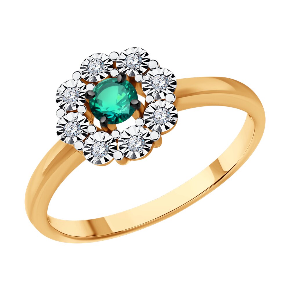 Кольцо из комбинированного золота с бриллиантом/изумрудом р. Diamant 51-210-01776-2, 51-210-01776-2
Кольцо из комбинированного золота с бриллиантом/изумрудом р. Diamant 51-210-01776-2, 51-210-01776-2